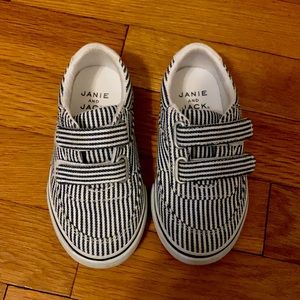 Janie and Jack pin striped sneakers